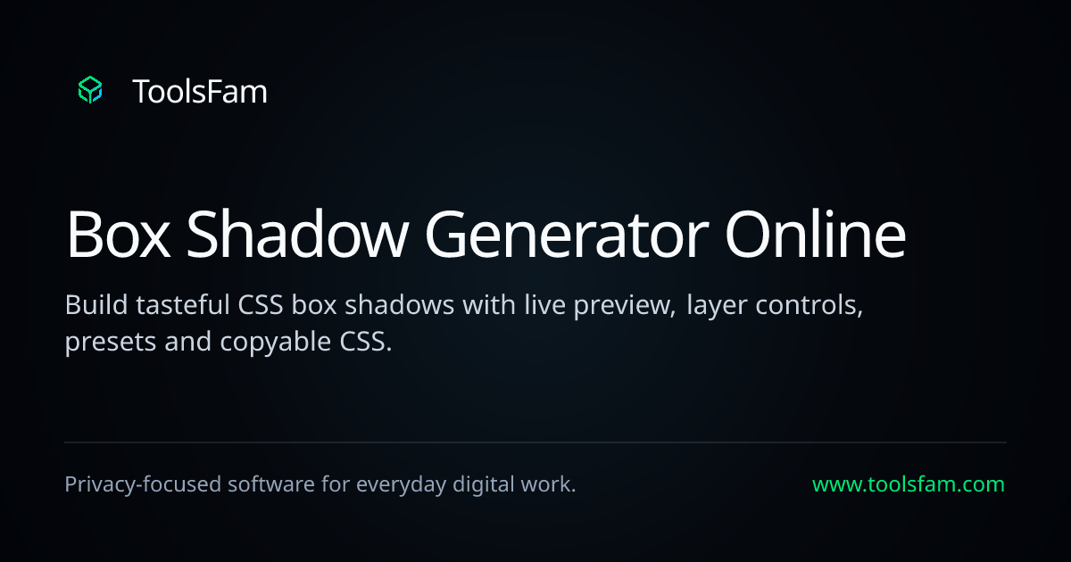 Box Shadow Generator Online | ToolsFam