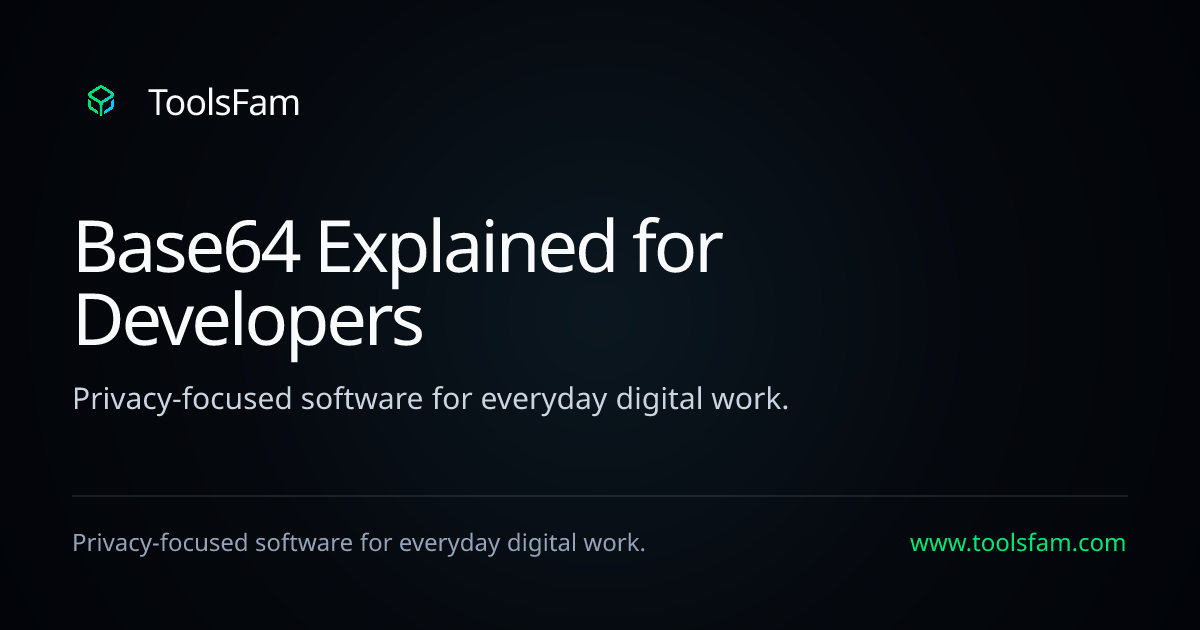 Base64 Explained for Developers | ToolsFam