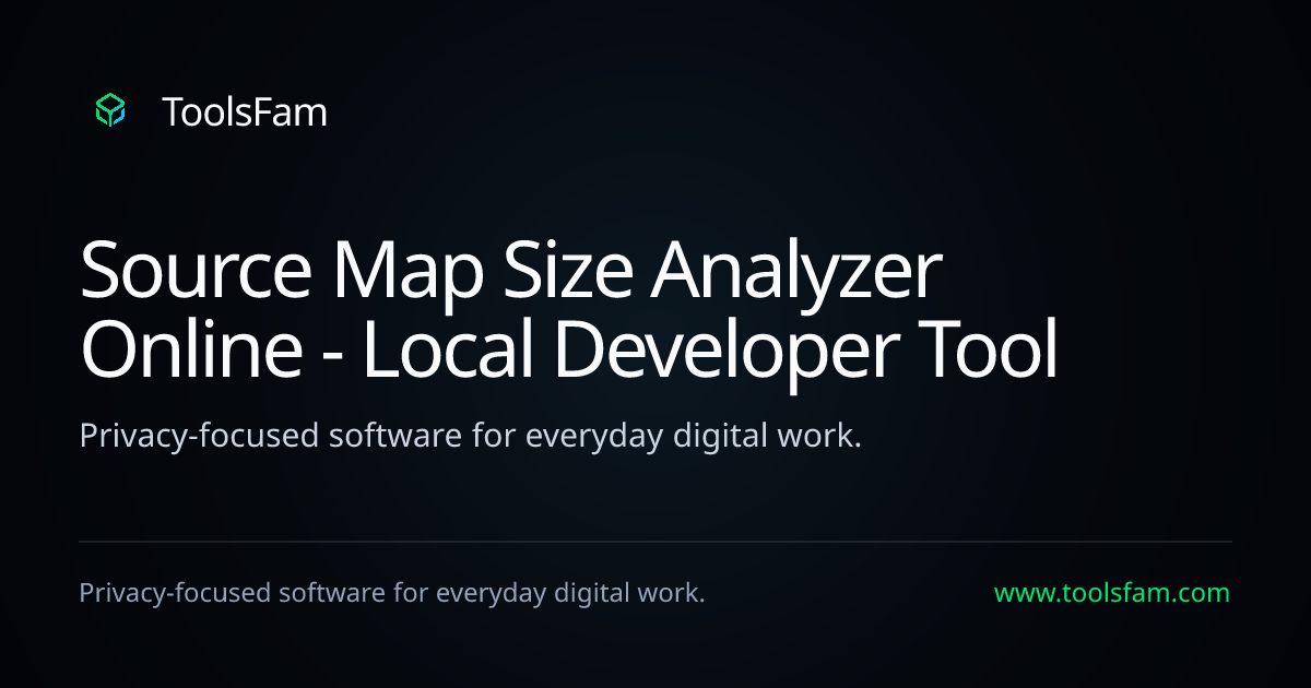 Source Map Size Analyzer Online - Local Developer Tool | ToolsFam